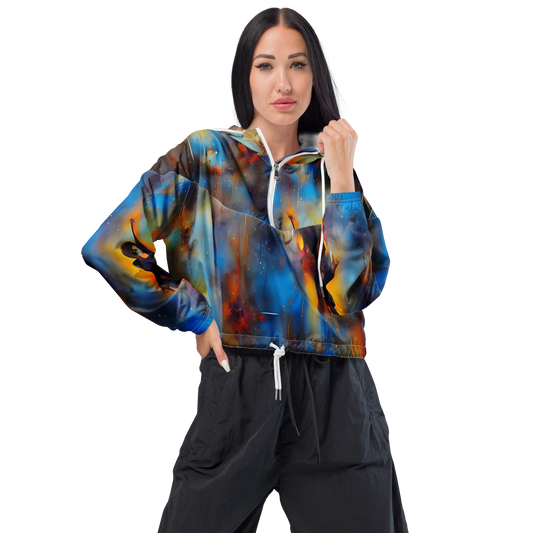 Women's Cropped Windbreaker - Cobalt Vogue