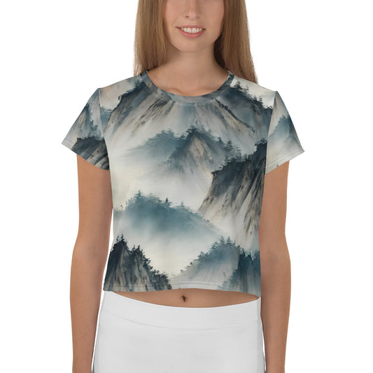 Women's Crop Tee - Misty Peaks