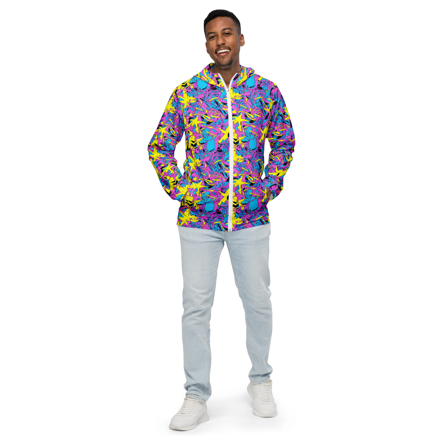 Men's Windbreaker - Neon Jive