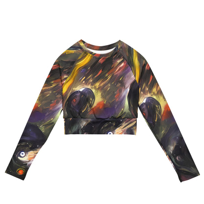 Long Sleeve Crop Top - Orbiting Embers