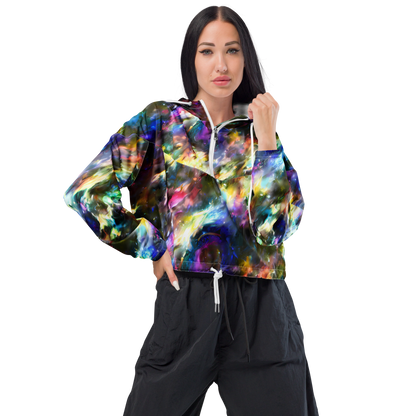 Women's Cropped Windbreaker - Emilia's Nebula