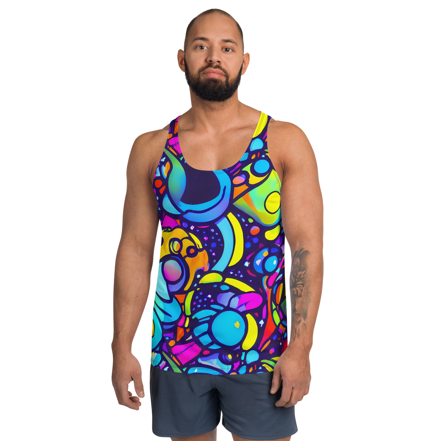 Men's Tank Top - Neon Graffscape