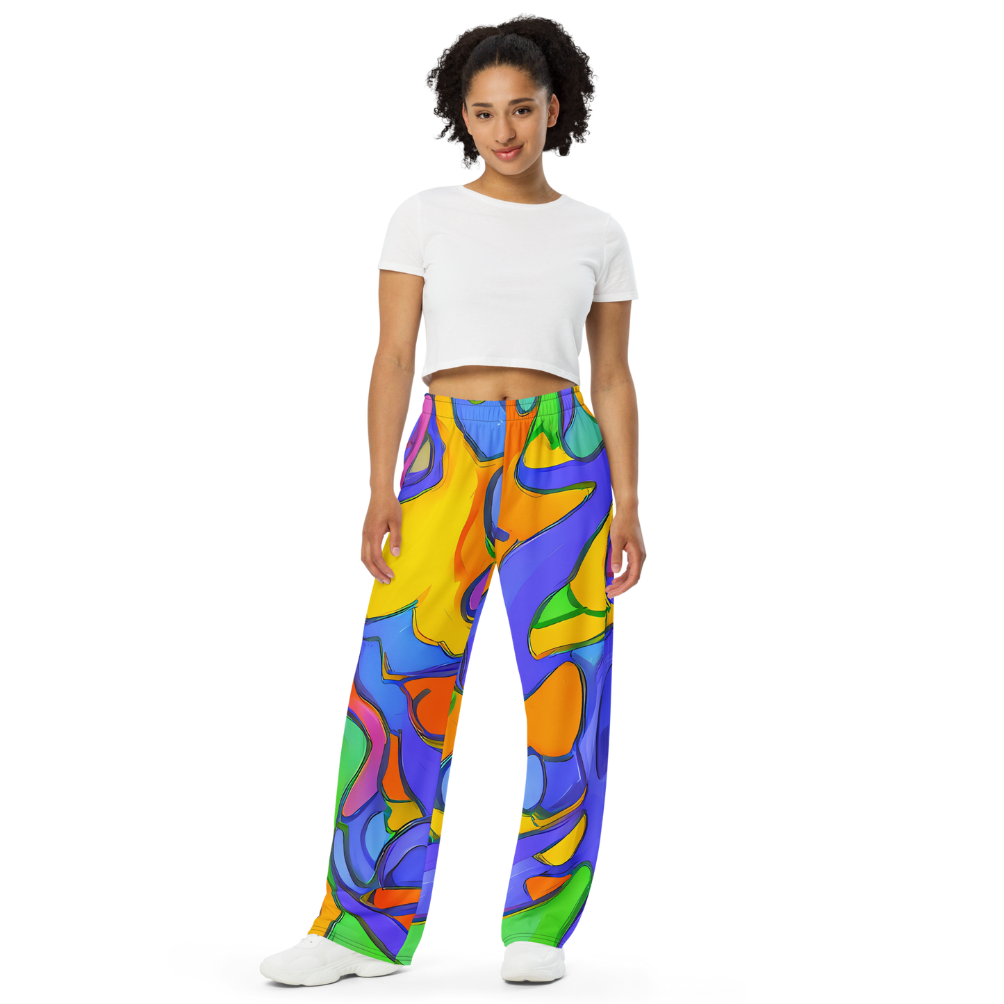 Wide-Leg Pants - Joffe Swirl