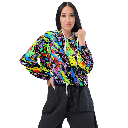 Women's Cropped Windbreaker - Pollock Pulse