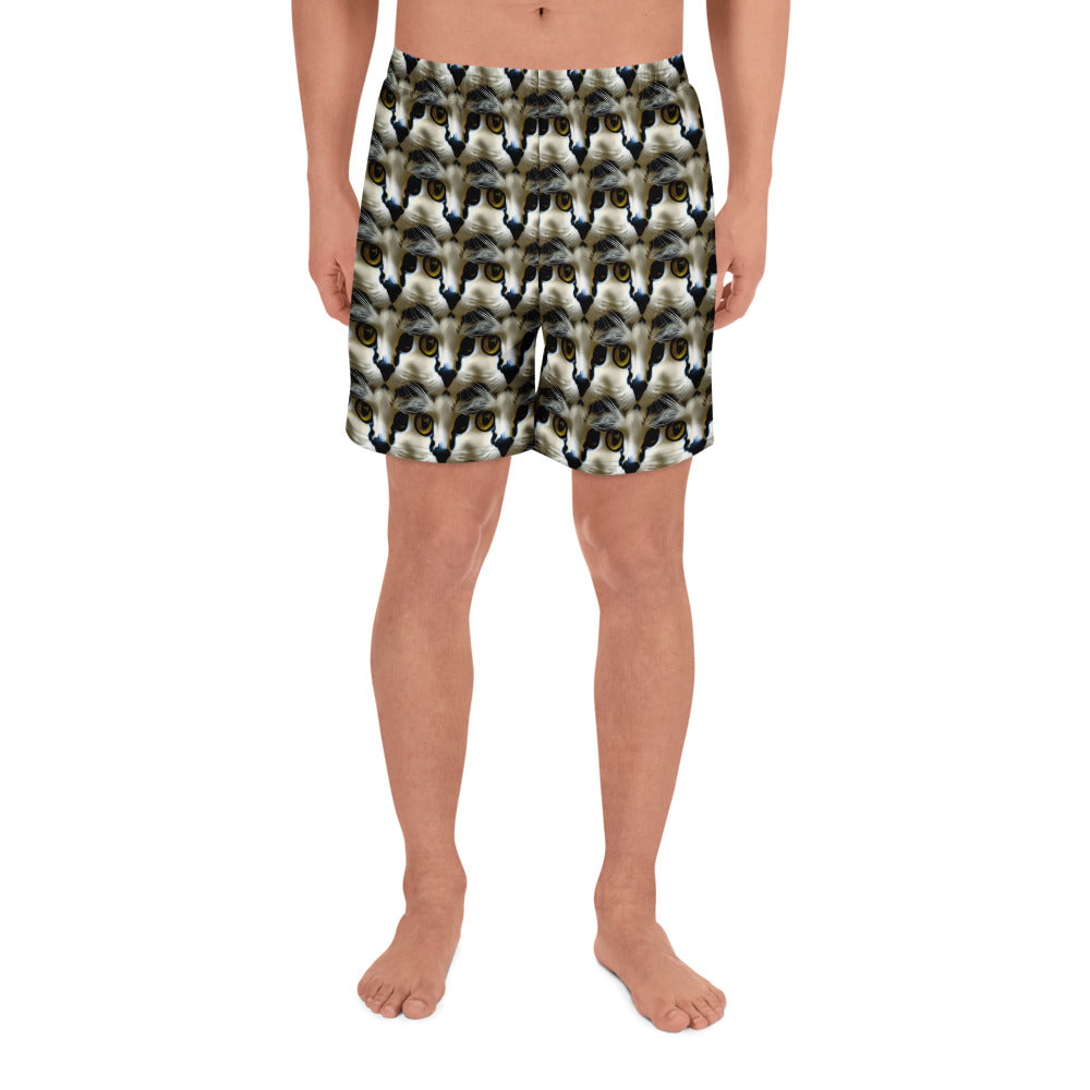 Athletic Long Shorts - Feline Fancy