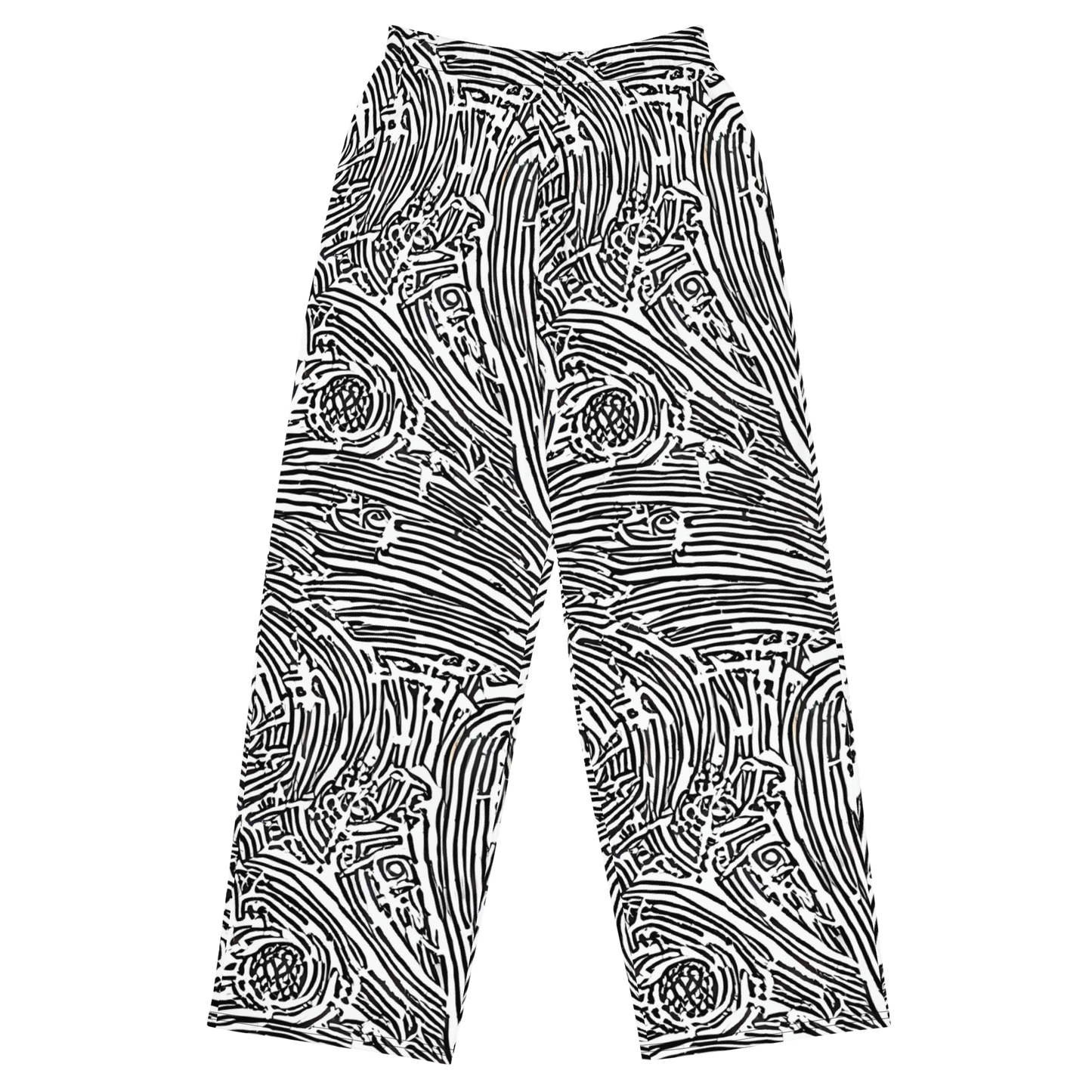 Wide-Leg Pants - Whirlpool Echoes