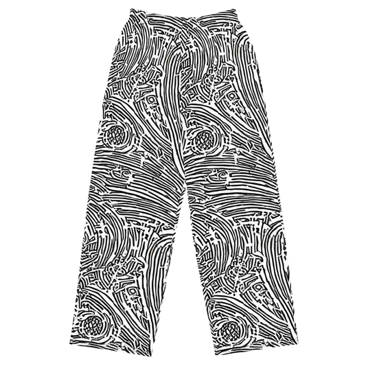 Wide-Leg Pants - Whirlpool Echoes