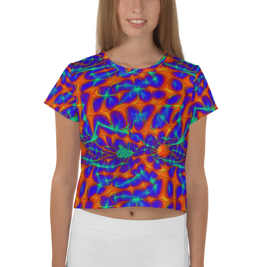 Women's Crop Tee - Nebula Tides