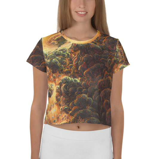 Women's Crop Tee - Volcanic Cascade