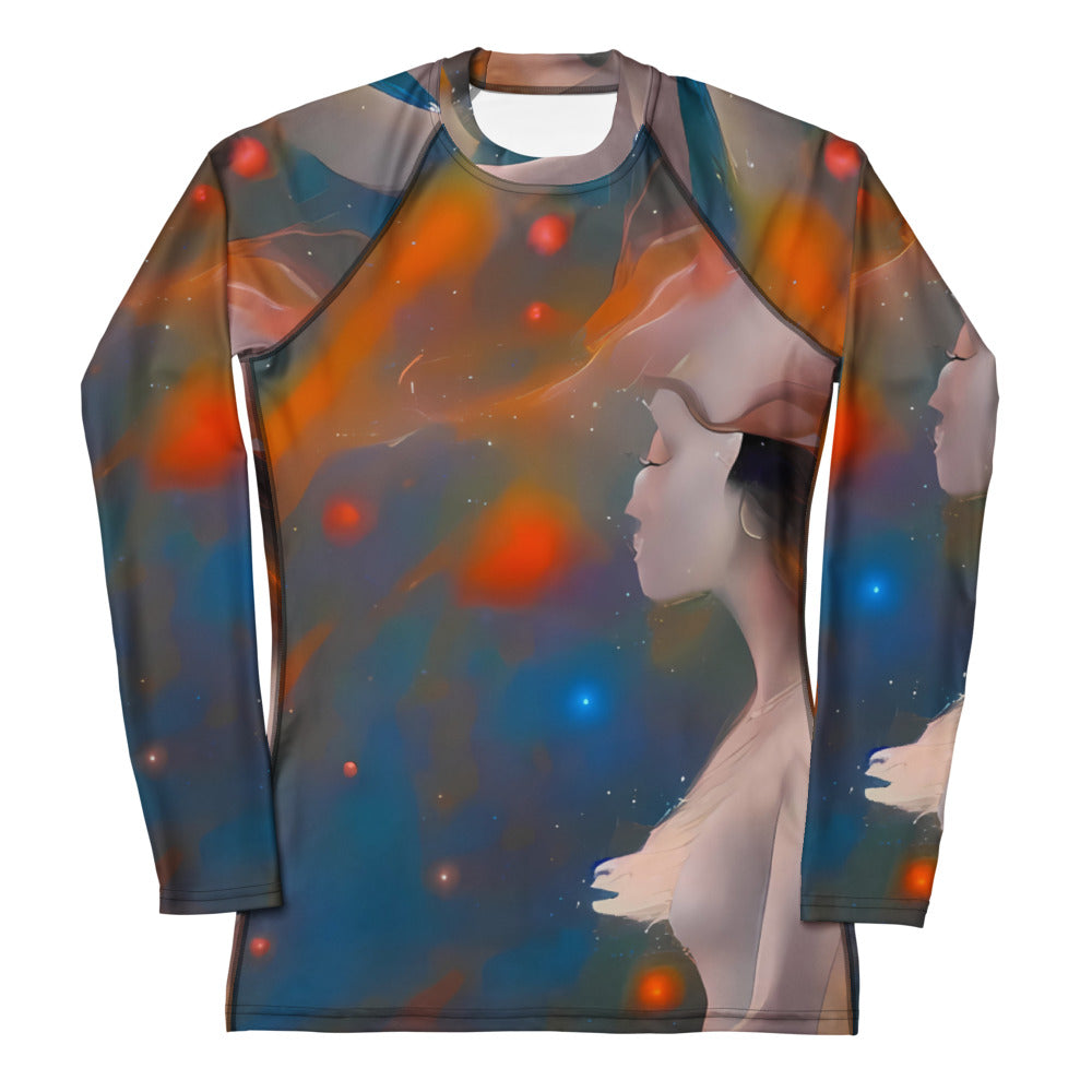 Women's Rash Guard - Whispering Ember