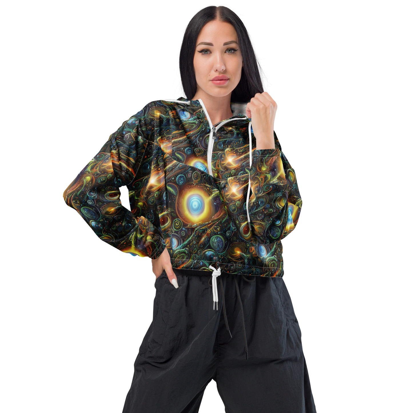 Women's Cropped Windbreaker - Ferez Vortex