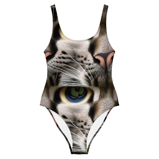 One-Piece Swimsuit - Feline Mirage