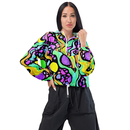 Women's Cropped Windbreaker - Sillman Swirl