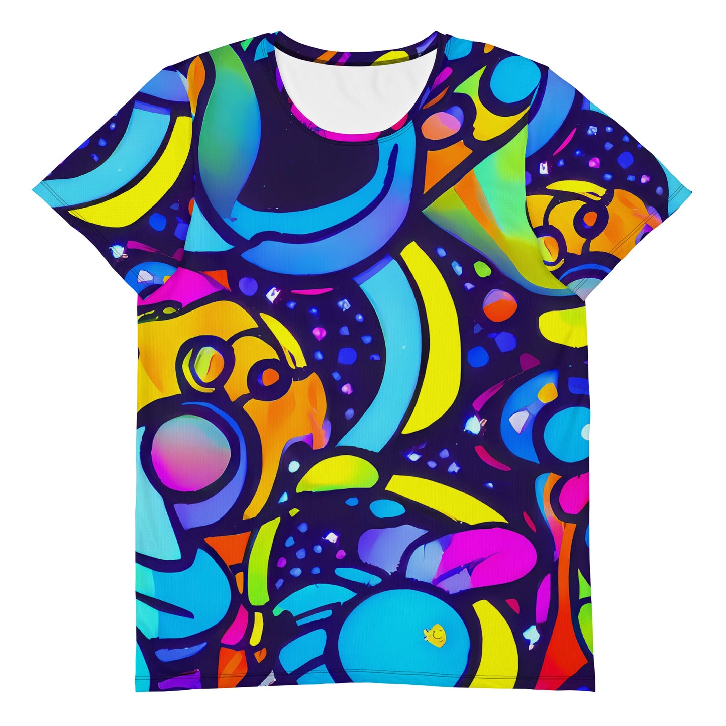 Men's Athletic T-Shirt - Neon Graffscape