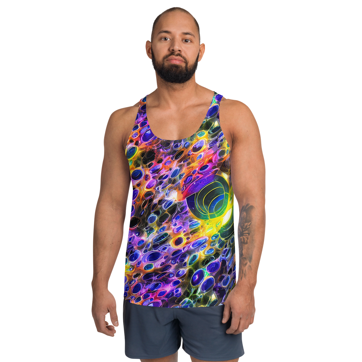 Men's Tank Top - Neon Orbits