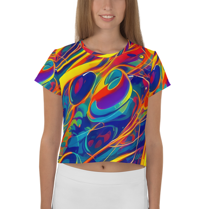 Women's Crop Tee - Abstract Blaze