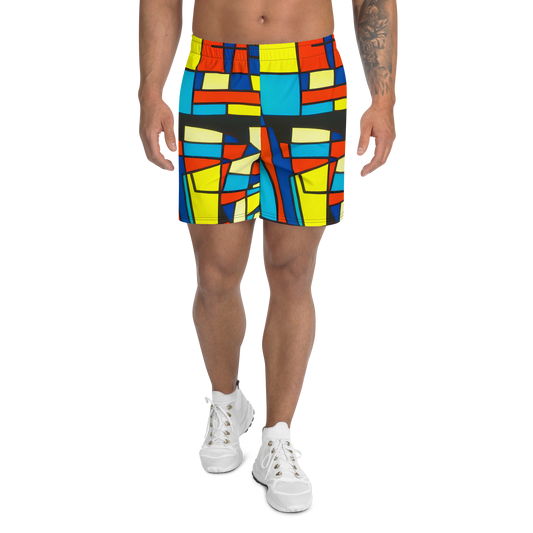 Men's Athletic Shorts - Neon Fractals