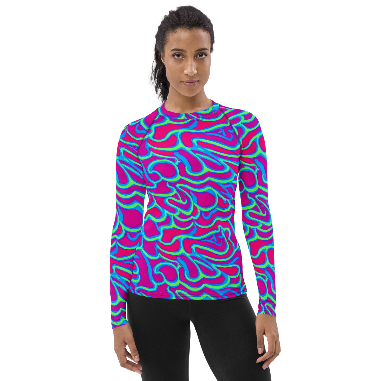 Women's Rash Guard - Aquatic Ember