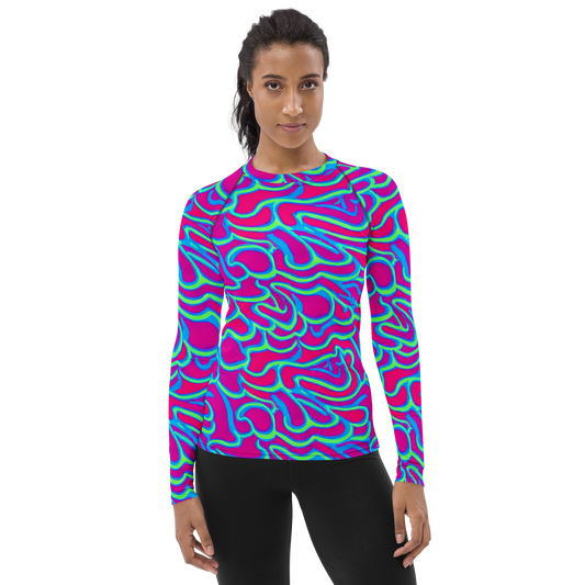 Women's Rash Guard - Aquatic Ember