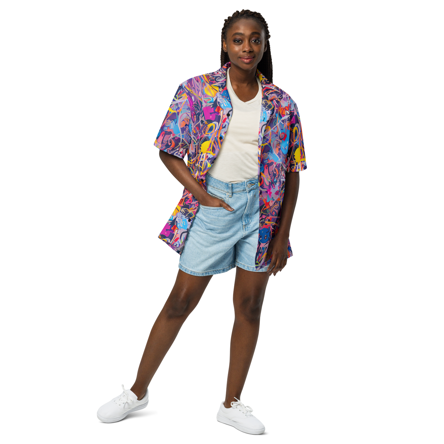 Button Shirt - Vibrant Fusion