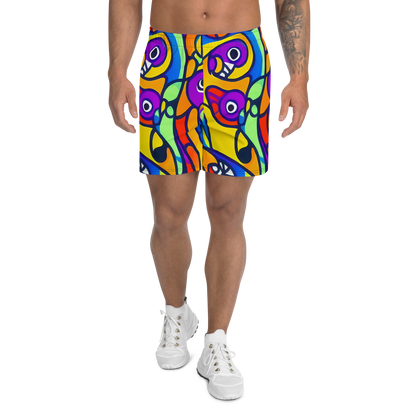 Men's Athletic Shorts - Kaleido Fish