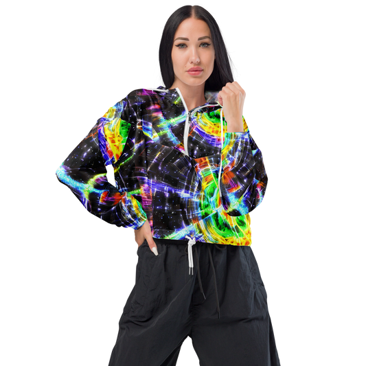 Women's Cropped Windbreaker - Hirschl's Vortex