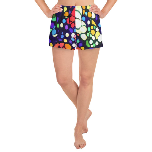 Women’s Athletic Shorts - Bubble Fantasia