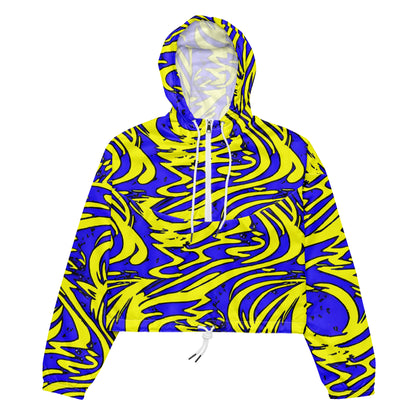 Women's Cropped Windbreaker - Fleeting Firefly