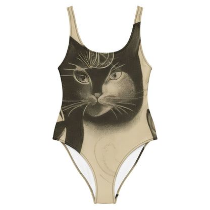 One-Piece Swimsuit - Feline Symphony