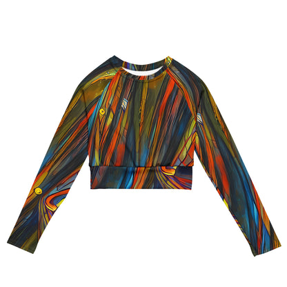 Long Sleeve Crop Top - Spectral Strands