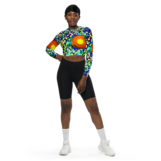 Long Sleeve Crop Top - Illuminated Whirl