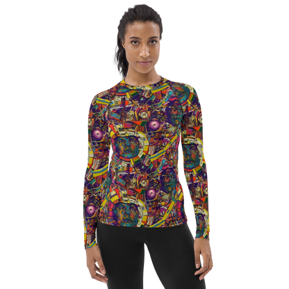 Women's Rash Guard - Cosmic Collage