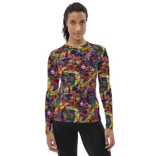 Women's Rash Guard - Cosmic Collage