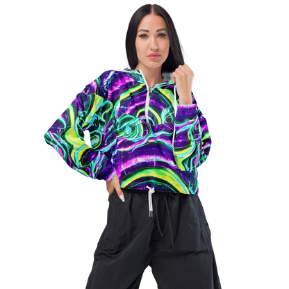 Women's Cropped Windbreaker - Quesnel's Vortex