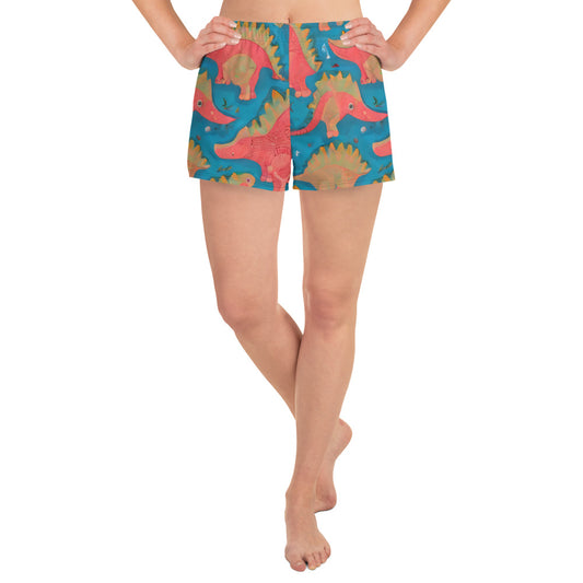 Women’s Athletic Shorts - Jurassic Jive