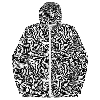 Men's Windbreaker - Black And White Rhapsody