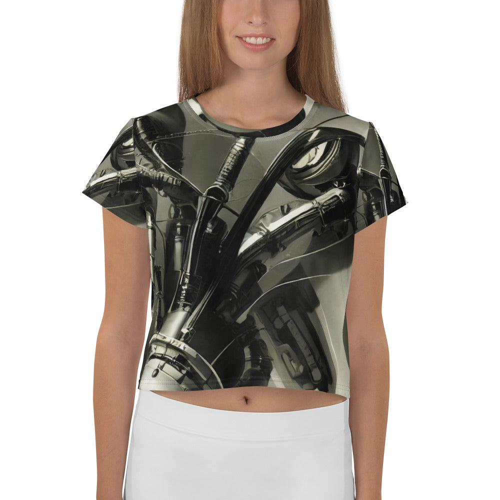 Women's Crop Tee - Cyber Reverie