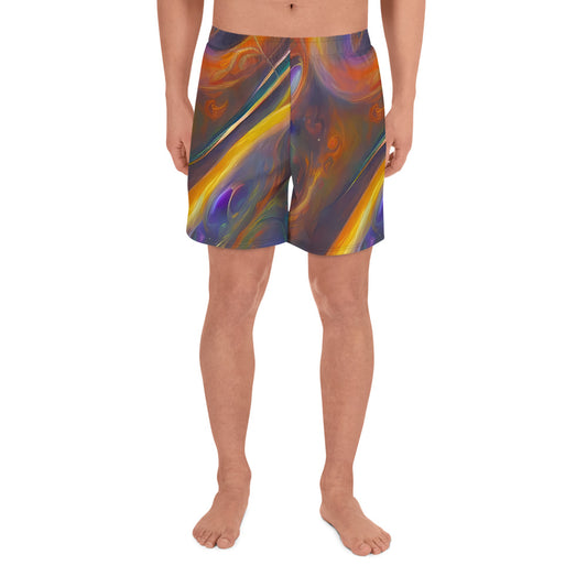 Men's Athletic Shorts - Pre-Raphaelite Ripple