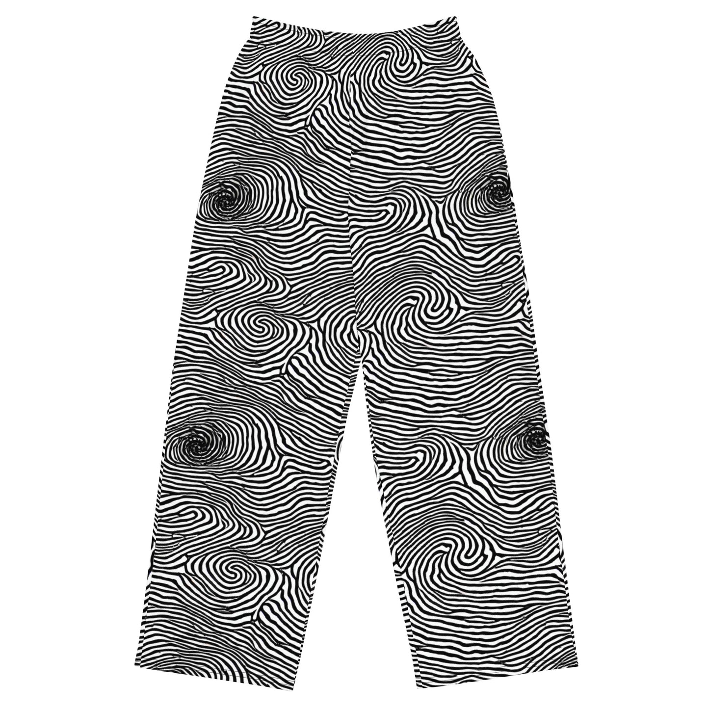 Wide-Leg Pants - Black And White Rhapsody