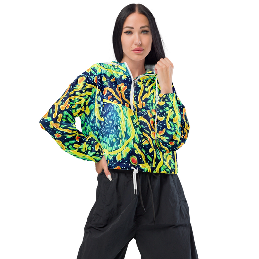 Women's Cropped Windbreaker - Vortex Glow