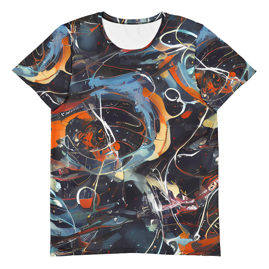 Men's Athletic T-Shirt - Neo-Splash Labyrinth
