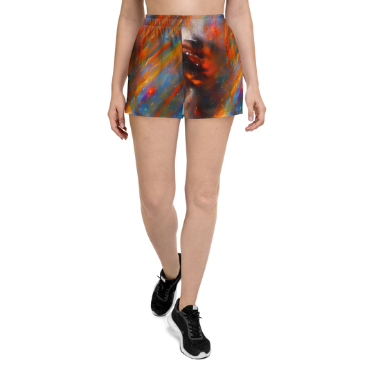 Women’s Athletic Shorts - Painterly Void