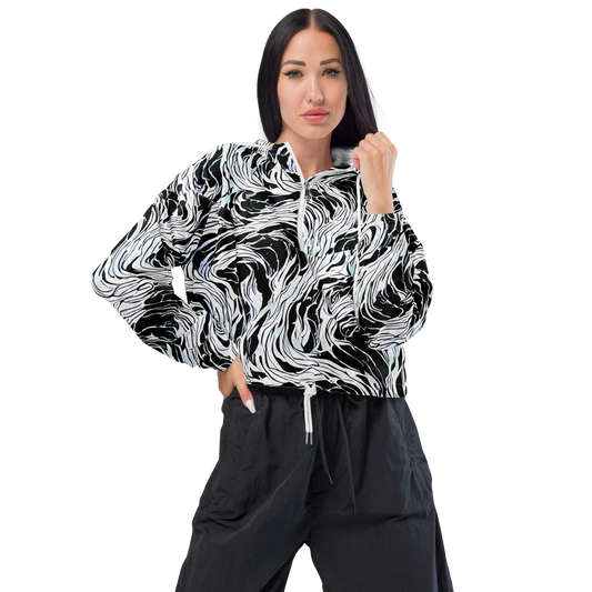 Women's Cropped Windbreaker - Eclipse Flow