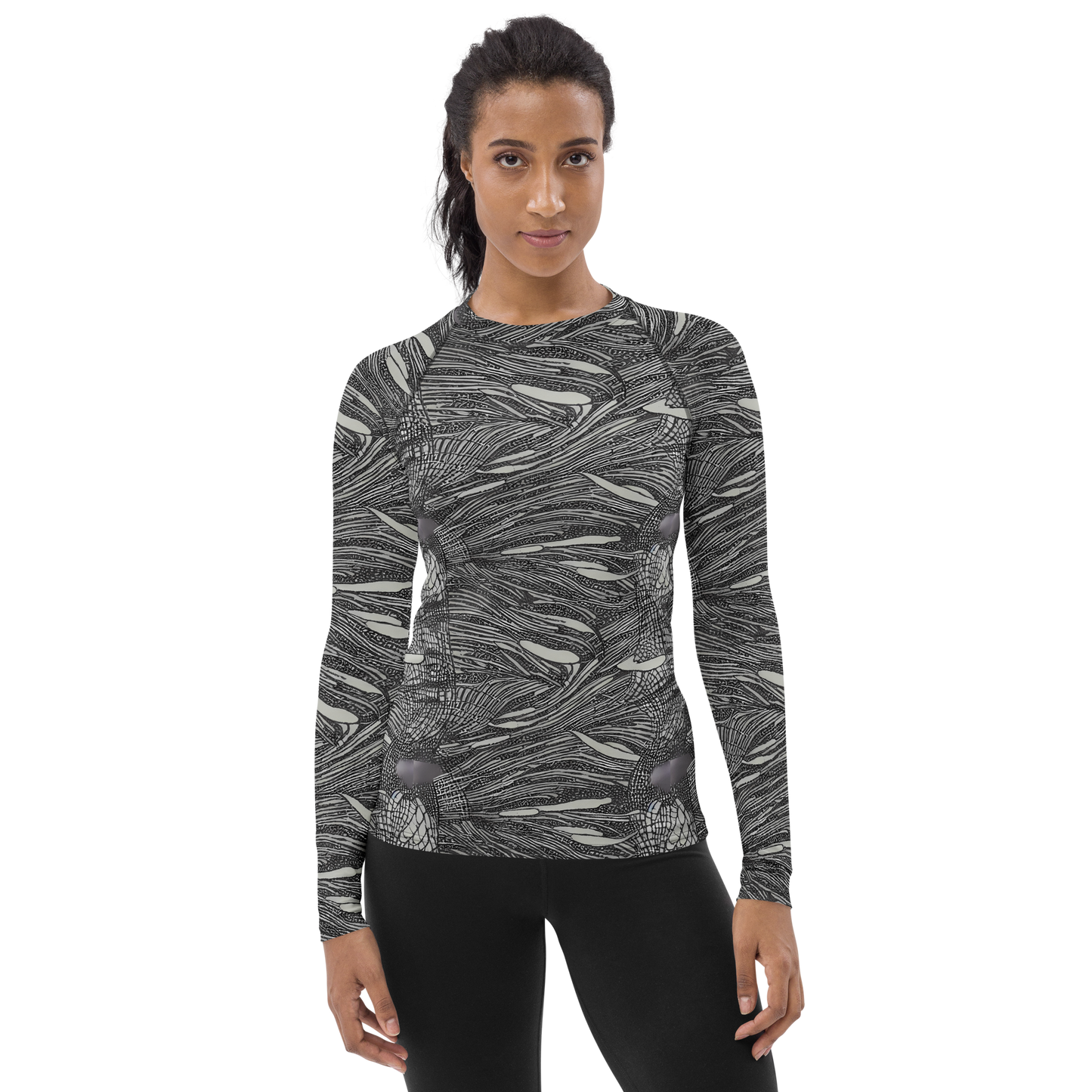 Women's Rash Guard - Sable Currents