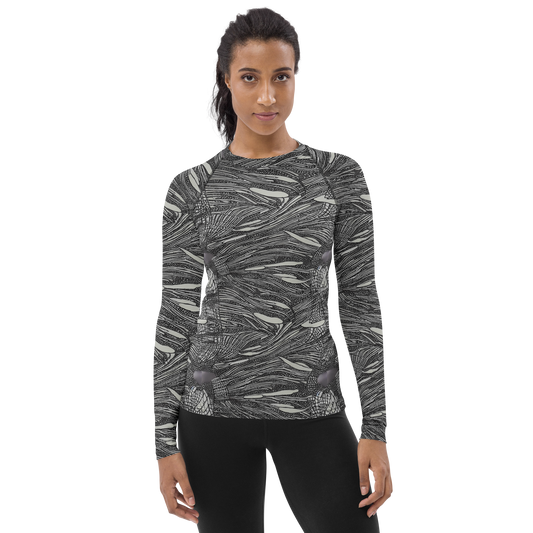 Women's Rash Guard - Sable Currents