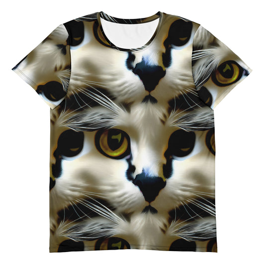 Men's Athletic T-Shirt - Feline Fancy