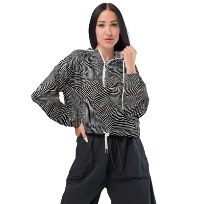 Women's Cropped Windbreaker - Silent Currents