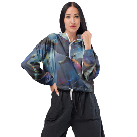 Women's Cropped Windbreaker - Gravity's Palette