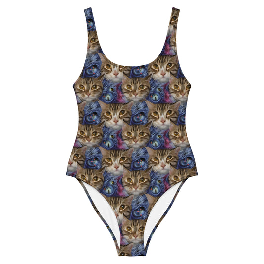 One-Piece Swimsuit - Feline Fantasy