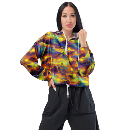 Women's Cropped Windbreaker - Averin's Nebula